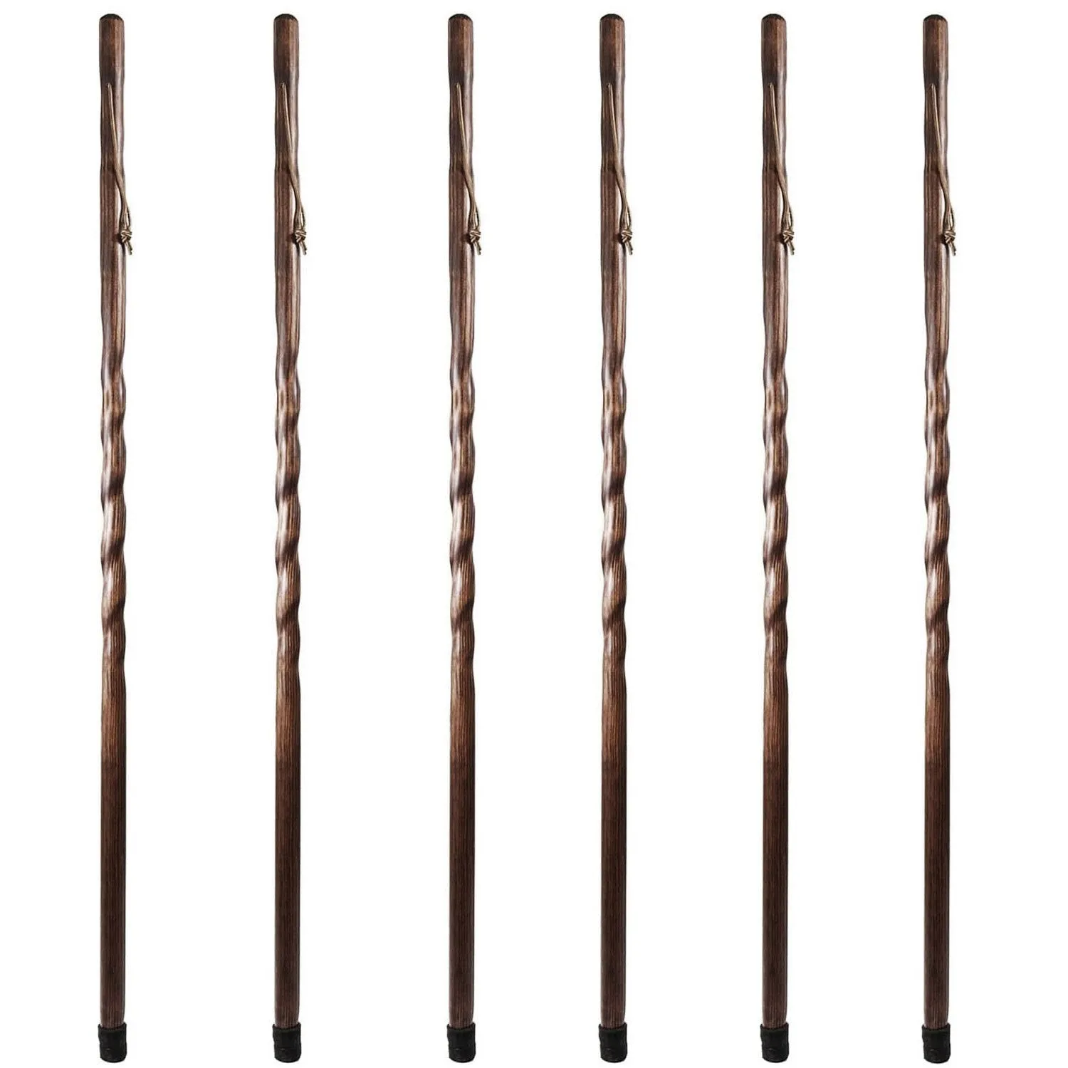 Twisted Trail Blazer Handcrafted Walking Stick - 6pk