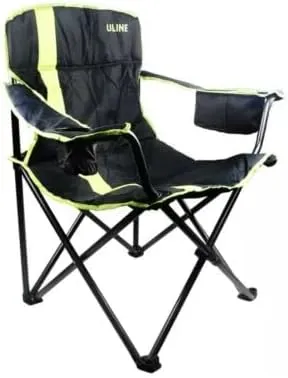 Uline Camp Chair Black and Lime S-20399bl New from USA