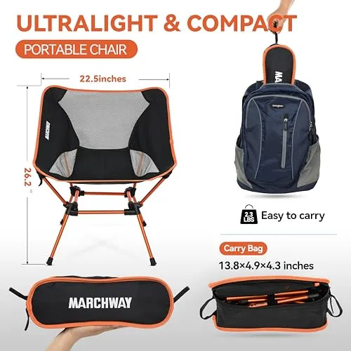 Ultralight Folding Camping Chair,Heavy Duty Portable Compact for Outdoor Camping