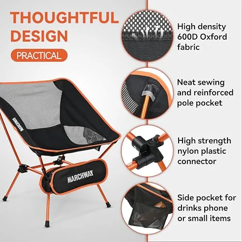 Ultralight Folding Camping Chair,Heavy Duty Portable Compact for Outdoor Camping