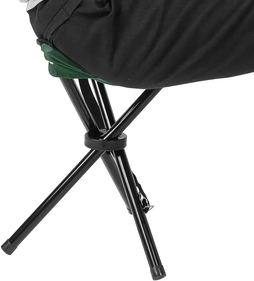 VBESTLIFE Portable Folding Tripod Chair, Oxford Cloth Steel Tube Camping Chair for Outdoor Camping Hiking Fishing Picnic BBQ Travel
