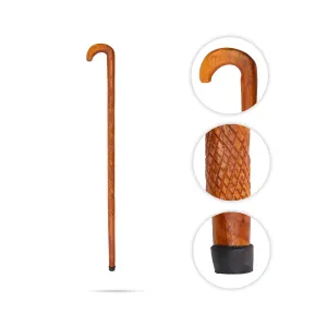 Walking Stick | Wooden Walking Stick/ Yellow Polish Wood Stick for Old Man
