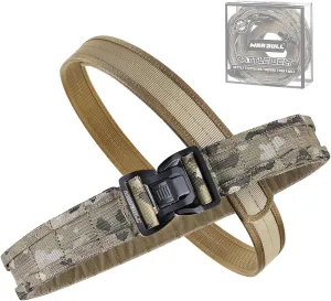 WarBull Tactical Battle Molle Belt, 2'' Quick Release Gun Belt w/Secure Locking, 1.57'' EDC Inner Belt, Duty Combat Belt