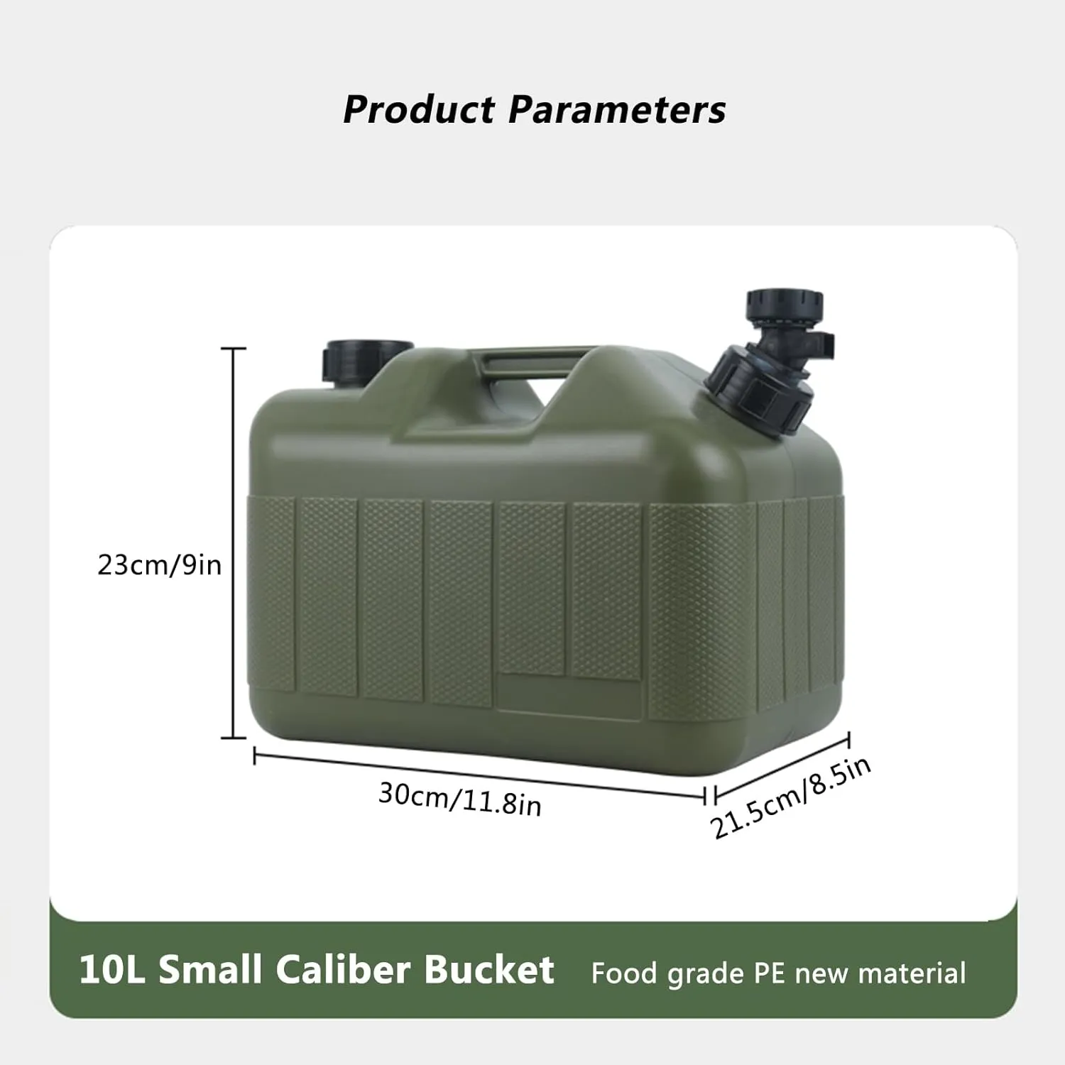 Water Jug,Water Tank,Portable Water Containers with Spigot,Water Storage Camp Water Jug,Multifunction Water Storage Containers for Camping Outdoor Hiking(10L,绿色)