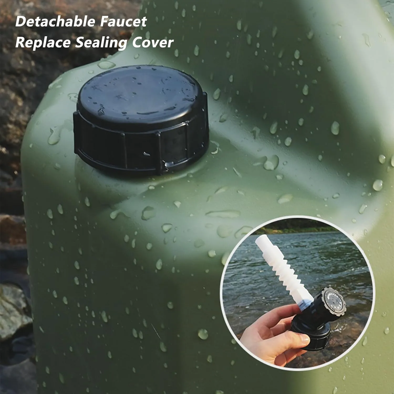 Water Jug,Water Tank,Portable Water Containers with Spigot,Water Storage Camp Water Jug,Multifunction Water Storage Containers for Camping Outdoor Hiking(10L,绿色)