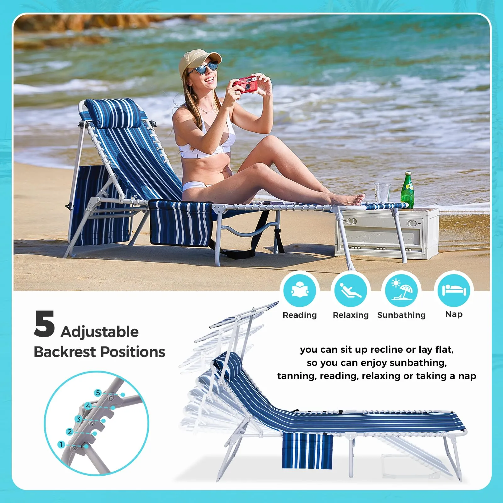 WEJOY ComfortMax Outdoor Lounge Chair Sun Loungers
