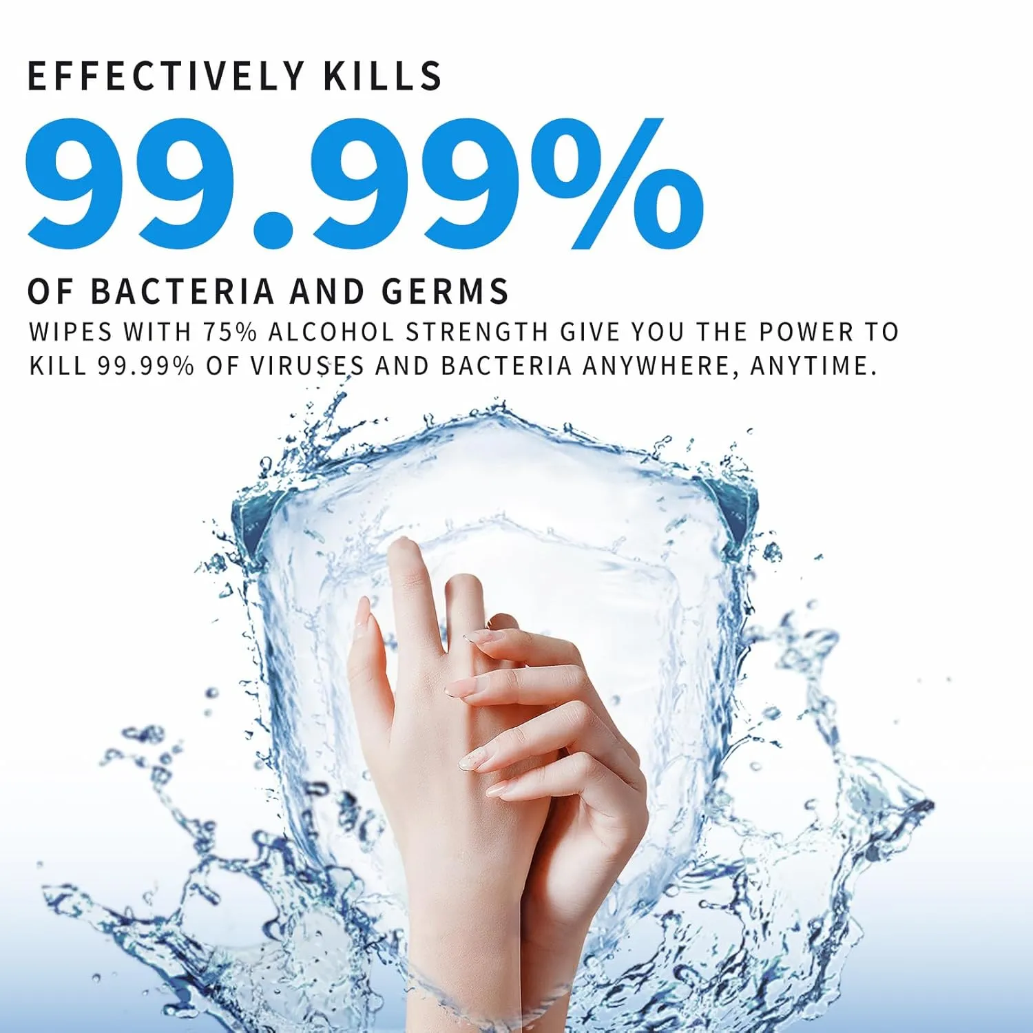Wet Wipes - Hand Sanitizer Wipes with Aloe and Vitamin E for Men, Women, & Kids - Eliminates 99.99% of Microbes (4 Pack x 50 Wipes)