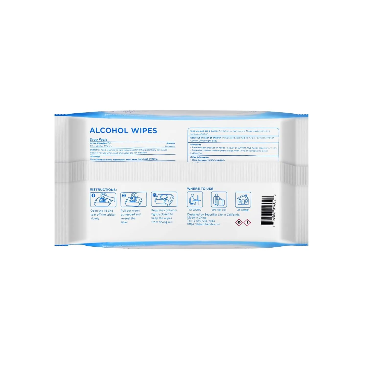 Wet Wipes - Hand Sanitizer Wipes with Aloe and Vitamin E for Men, Women, & Kids - Eliminates 99.99% of Microbes (4 Pack x 50 Wipes)