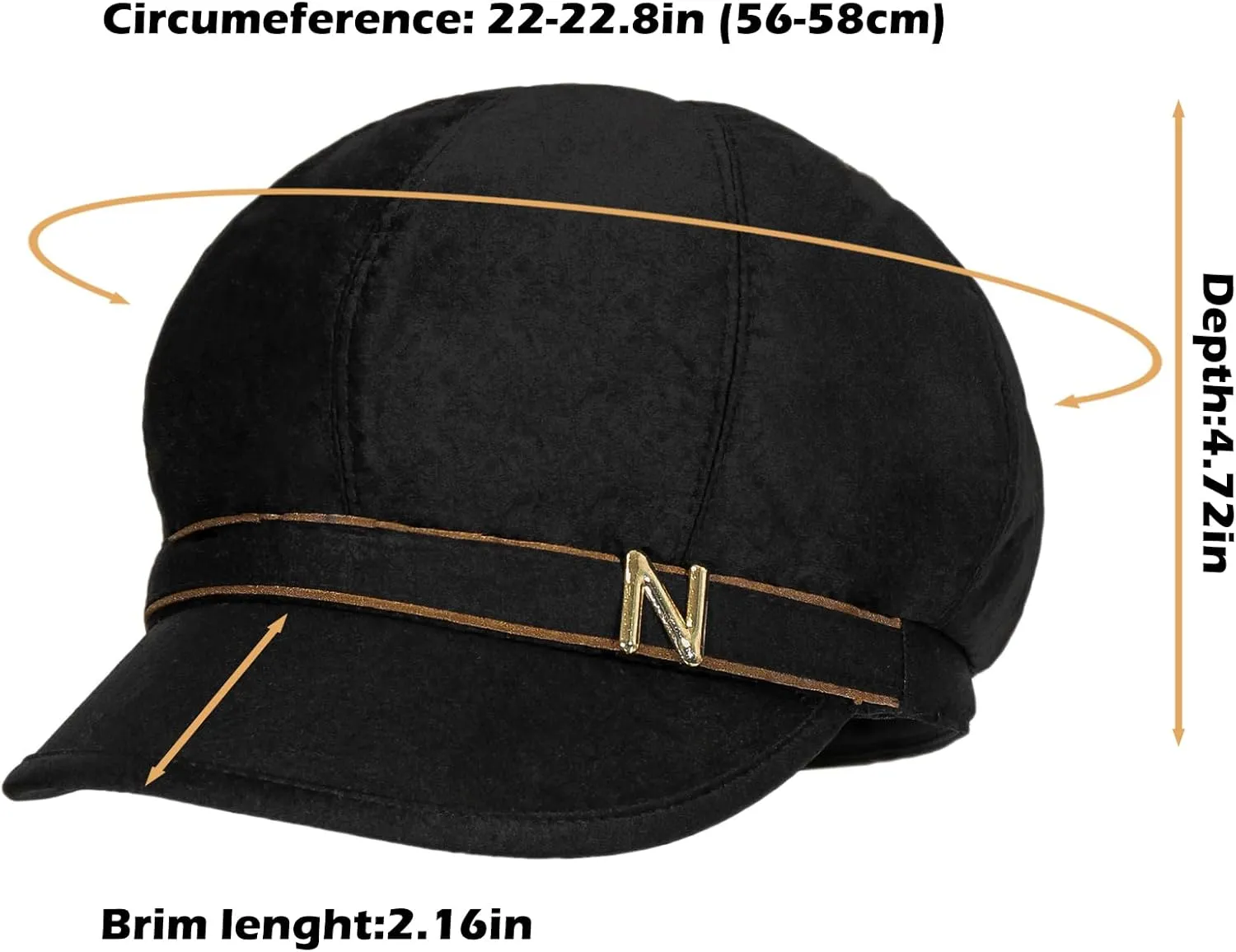 Women Retro Classic Visor Newsboy Cabbie Cap Beret Hats with Flower Buckle for Woman Ladies