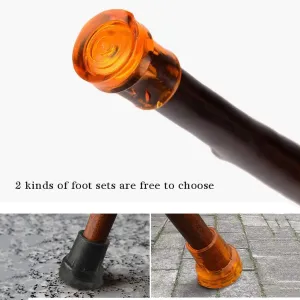 Wooden Walking Stick Elderly Crutches,Solid Wood Stick, Stick, Fine Carving Bamboo Festival Elderly Crutches,Length Pattern 90 cm Long Can Be Cropped If Needed Wood Canes (Color : D)