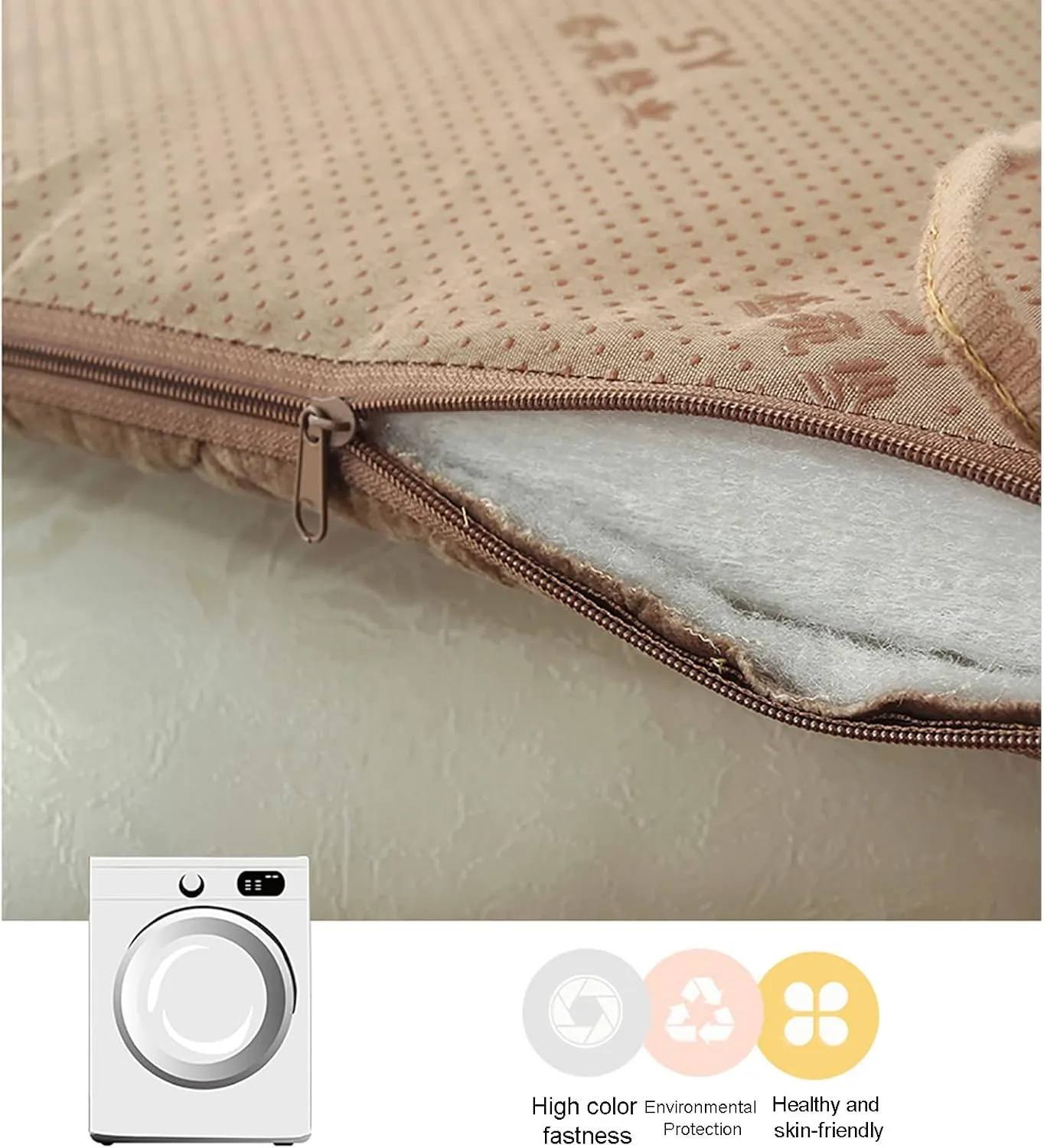 Yizc Lace Ruffle Chair Cushion,Non Slip European Seat Cushion Square Thicken Chair Pad with Ties,Luxury Decorative Chair Cover for Dining Chair Office Chairs-Beige c 43x45cm(17x18inch)