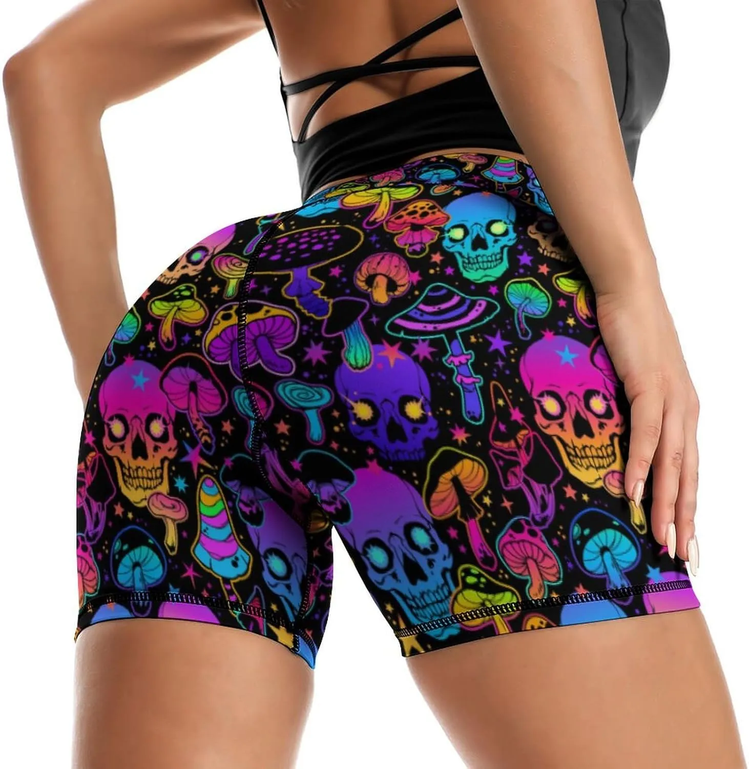 Yoga Shorts for Women High Waisted Biker Shorts Gym Athletic Running Workout Yoga Pants
